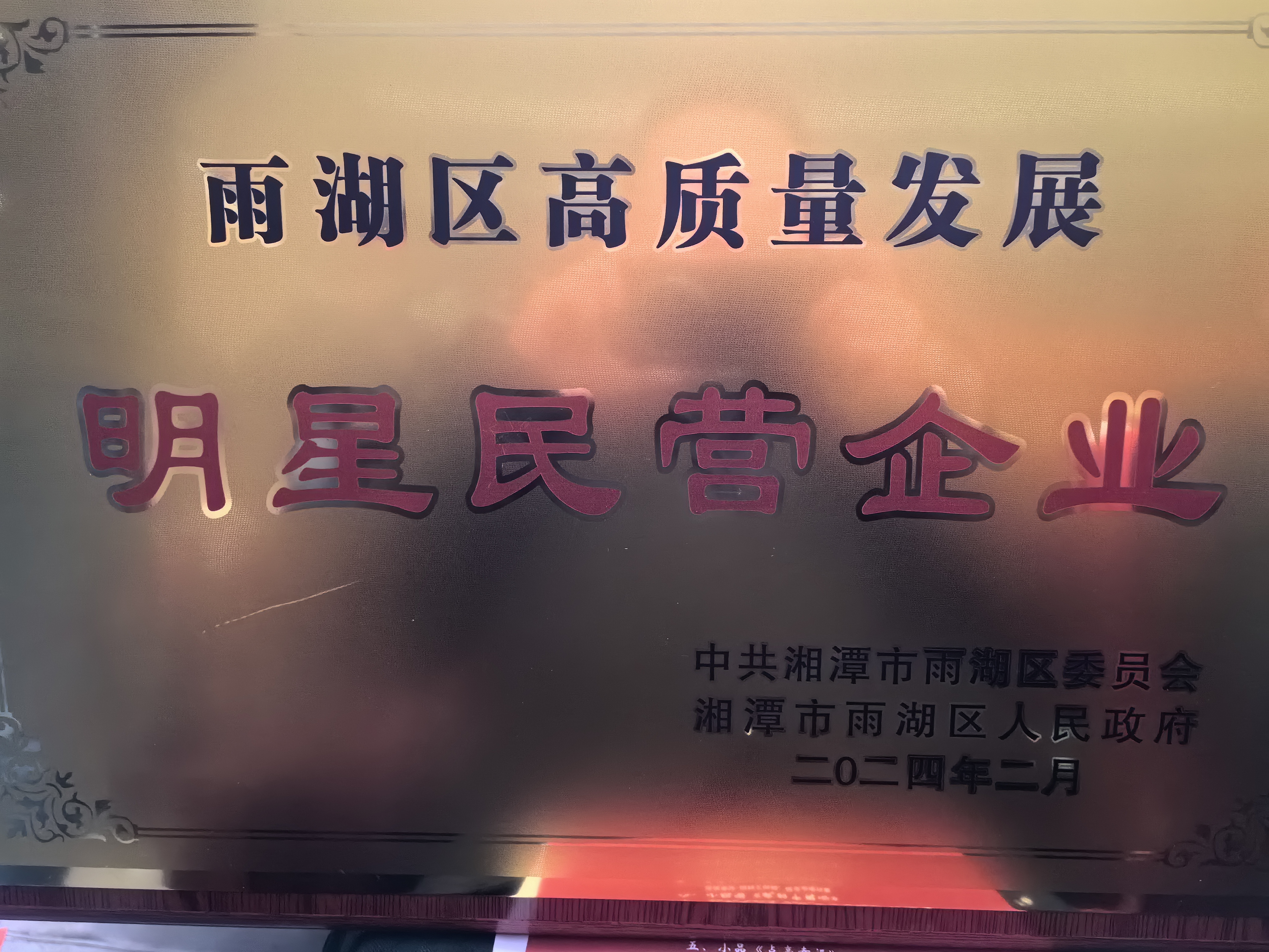 米兰买球_米兰（中国）
荣获“雨湖区高质量发展明星民营企业”称号
